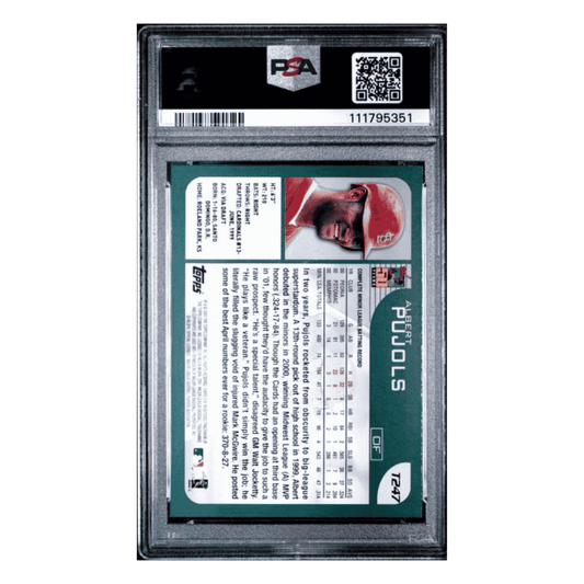 Albert Pujols PSA 9 2001 Topps Traded Rookie RC Card #T247