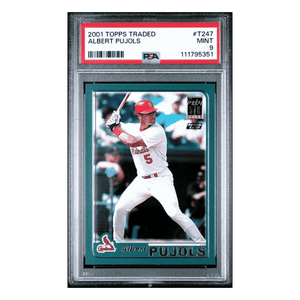 Albert Pujols PSA 9 2001 Topps Traded Rookie RC Card #T247