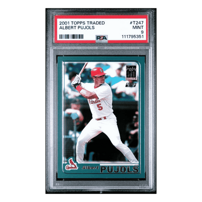 Albert Pujols PSA 9 2001 Topps Traded Rookie RC Card #T247