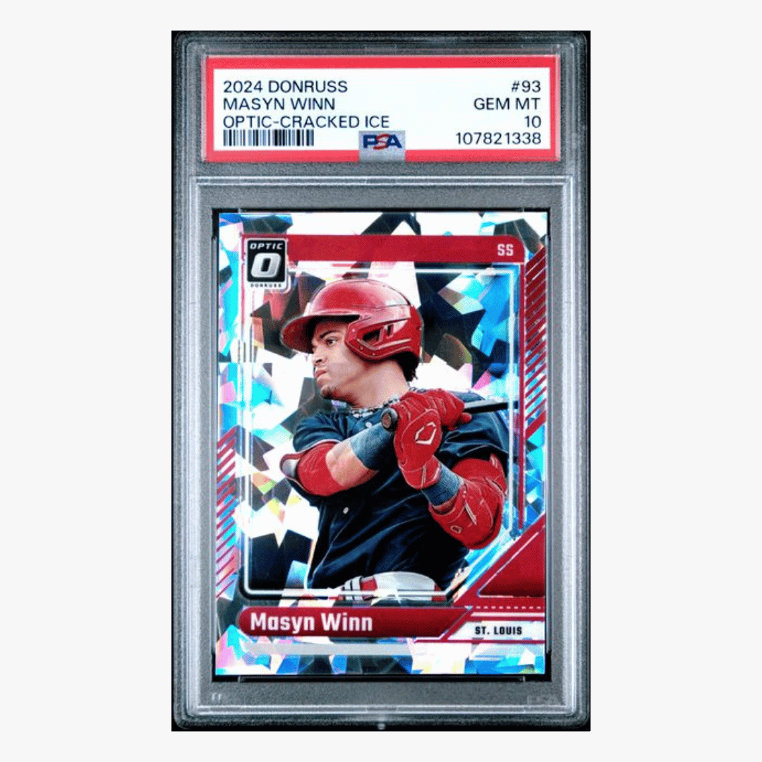 Masyn Winn PSA 10 2024 Panini Donruss Optic Cracked Ice #d/ 25 Card #93