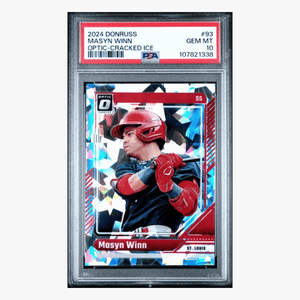 Masyn Winn PSA 10 2024 Panini Donruss Optic Cracked Ice #d/ 25 Card #93