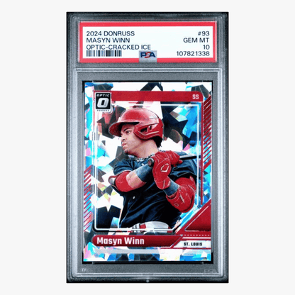 Masyn Winn PSA 10 2024 Panini Donruss Optic Cracked Ice #d/ 25 Card #93