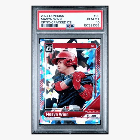 Masyn Winn PSA 10 2024 Panini Donruss Optic Cracked Ice #d/ 25 Card #93