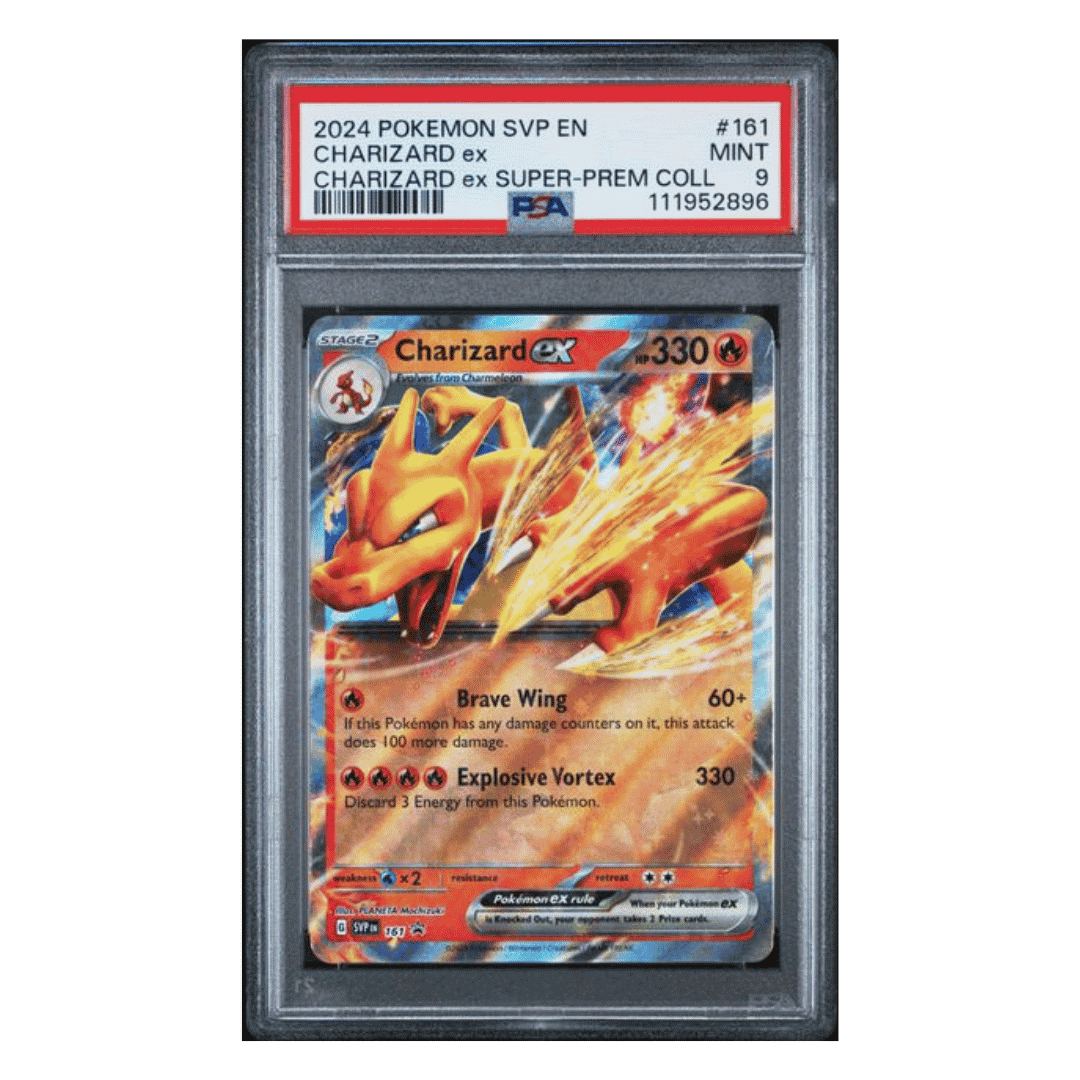 Charizard ex PSA 9 2024 Pokemon Scarlet & Violet Promo Charizard ex Super Premium Collection Card #161