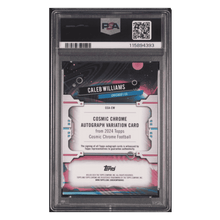 Caleb Williams PSA 9 2024 Topps Cosmic Chrome Autograph Black Eclipse Rookie RC #d/ 10 Card #CW