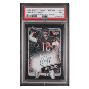 Caleb Williams PSA 9 2024 Topps Cosmic Chrome Autograph Black Eclipse Rookie RC #d/ 10 Card #CW
