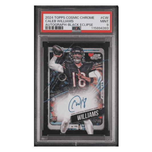 Caleb Williams PSA 9 2024 Topps Cosmic Chrome Autograph Black Eclipse Rookie RC #d/ 10 Card #CW