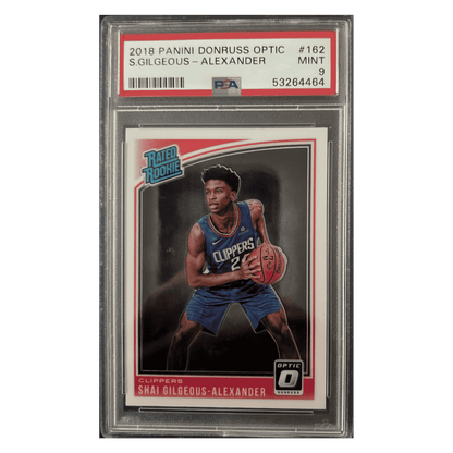Shai Gilgeous-Alexander PSA 9 2018 Panini Donruss Optic Rated Rookie Card #162