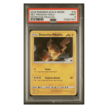 Detective Pikachu Holo PSA 9 2019 Pokemon Sun & Moon Detective Pikachu Card #10