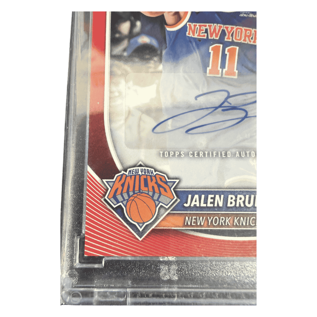 Jalen Brunson 2025-26 Bowman #RVA-JBR Red Auto #D 3/5 - KNICKS MVP!