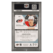 Andrei Svechnikov PSA 10 2018 Upper Deck SP Authentic Autograph #d/ 999 Card #187