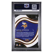 Justin Jefferson PSA 10 2020 Panini Select Die-Cut White Prizm Card #361