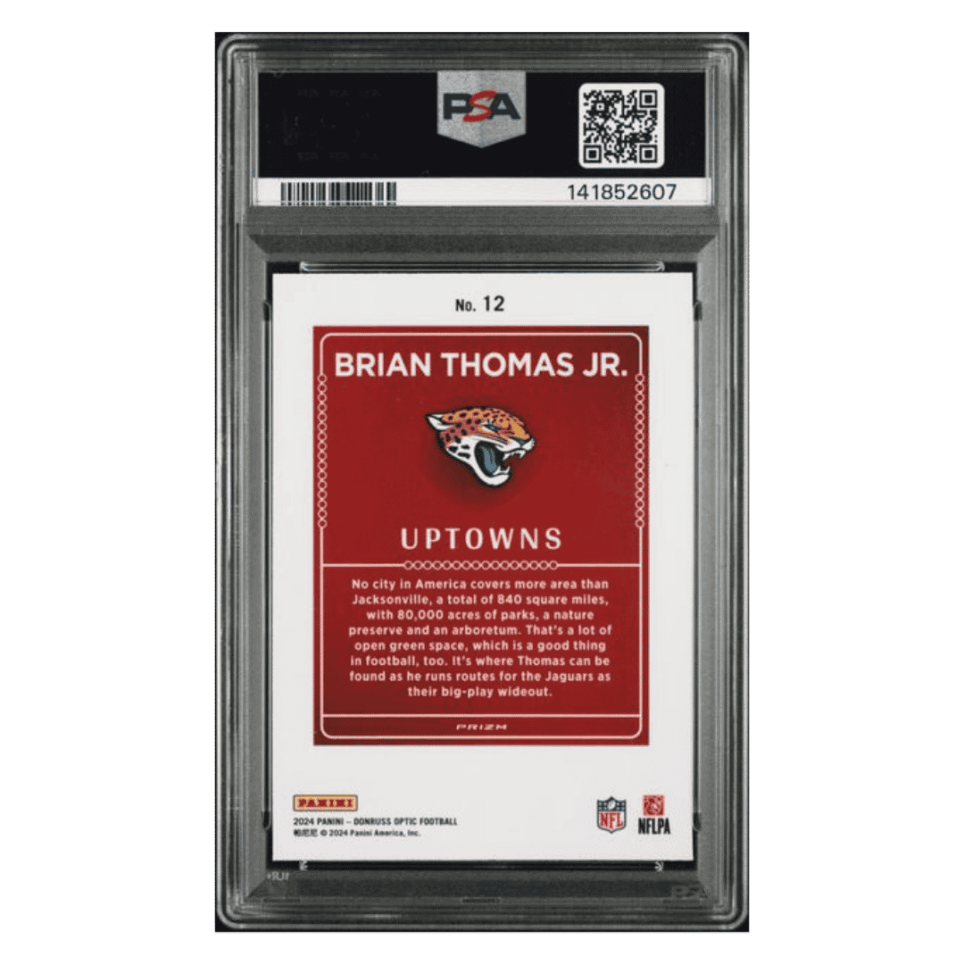 Brian Thomas Jr PSA 10 2024 Panini Donruss Optic Uptowns Rookie RC Card #12