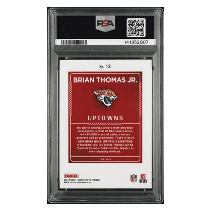 Brian Thomas Jr PSA 10 2024 Panini Donruss Optic Uptowns Rookie RC Card #12
