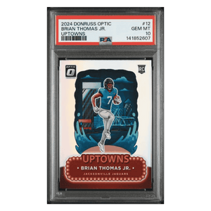 Brian Thomas Jr PSA 10 2024 Panini Donruss Optic Uptowns Rookie RC Card #12