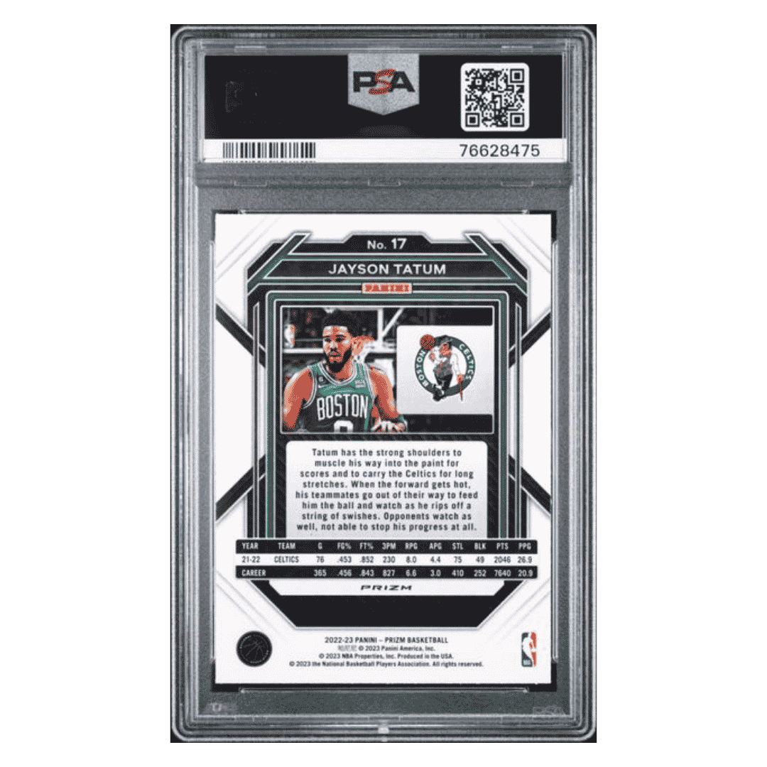 Jayson Tatum PSA 10 2022 Panini Prizm Red Ice Card #17