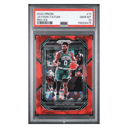 Jayson Tatum PSA 10 2022 Panini Prizm Red Ice Card #17
