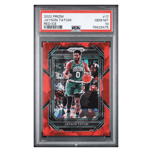 Jayson Tatum PSA 10 2022 Panini Prizm Red Ice Card #17