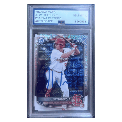 JJ Wetherholt 2025 Topps Bowman Chrome Prospects Autograph Card #BCP22