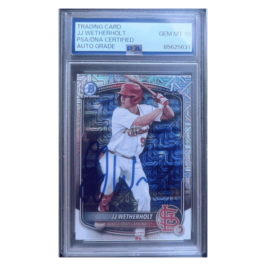 JJ Wetherholt 2025 Topps Bowman Chrome Prospects Autograph Card #BCP22