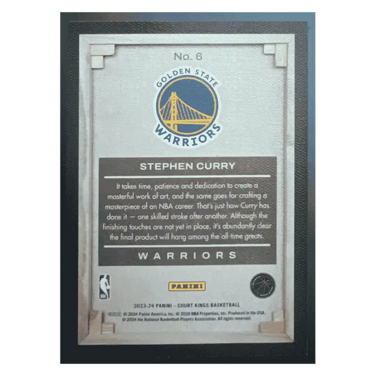 Steph Curry 2023-24 Panini Court Kings Blank Slate Case Hit Card #6