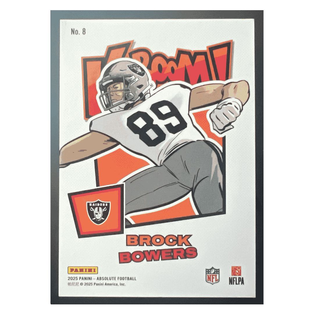 Brock Bowers 2025 Panini Absolute Kaboom! Horizontal Card #8