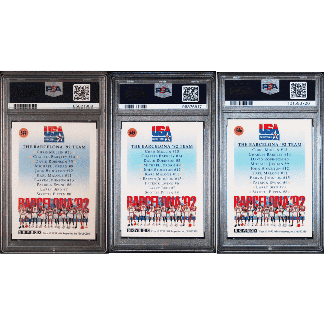 1991 Skybox PSA 10 Team USA 1, 2 & 3 Card Set - All 3 Cards
