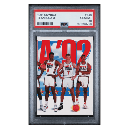 1991 Skybox PSA 10 Team USA 1, 2 & 3 Card Set - All 3 Cards