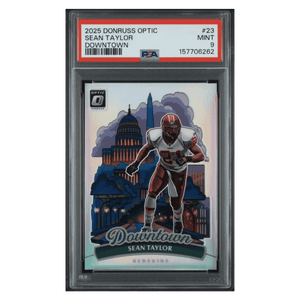 Sean Taylor PSA 9 2025 Panini Donruss Optic Downtown Card #23