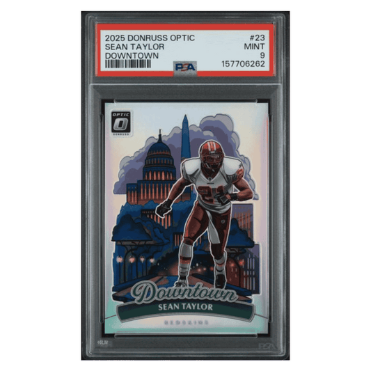 Sean Taylor PSA 9 2025 Panini Donruss Optic Downtown Card #23