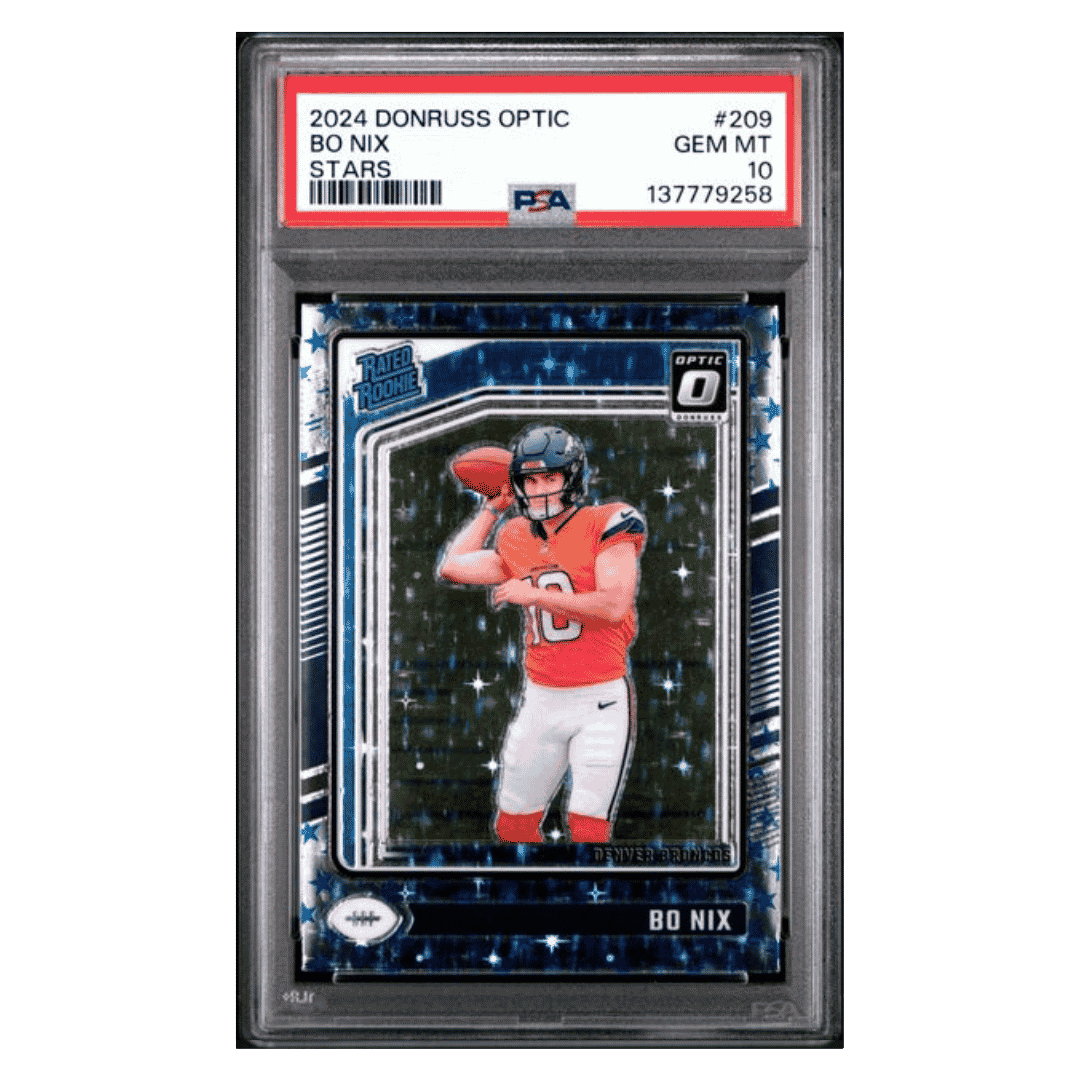 Bo Nix PSA 10 2024 Panini Donruss Optic Stars Rated Rookie Card #209