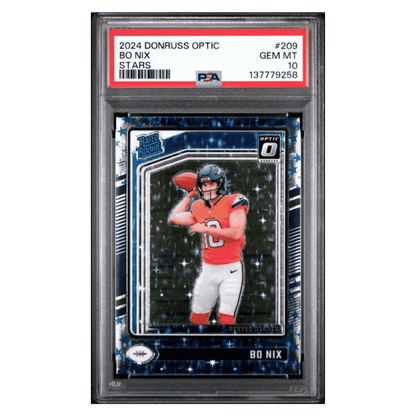 Bo Nix PSA 10 2024 Panini Donruss Optic Stars Rated Rookie Card #209