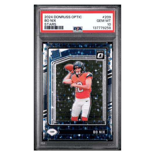 Bo Nix PSA 10 2024 Panini Donruss Optic Stars Rated Rookie Card #209