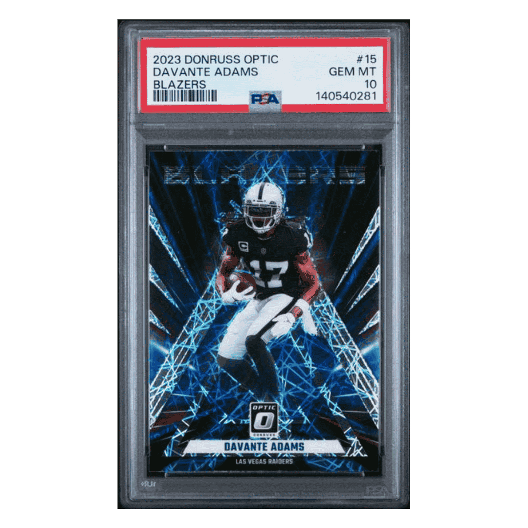 Davante Adams PSA 10 2023 Panini Donruss Optic Blazers Case Hit Card #15