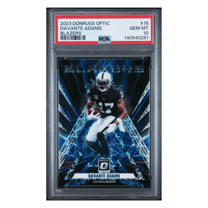 Davante Adams PSA 10 2023 Panini Donruss Optic Blazers Case Hit Card #15