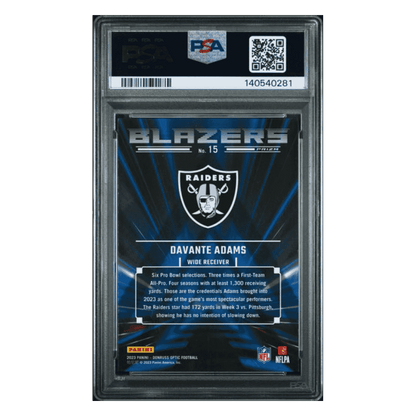 Davante Adams PSA 10 2023 Panini Donruss Optic Blazers Case Hit Card #15