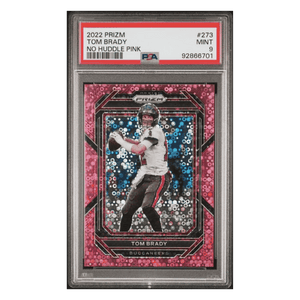 Tom Brady PSA 9 2022 Panini Prizm No Huddle Pink #d/ 15 Card #273