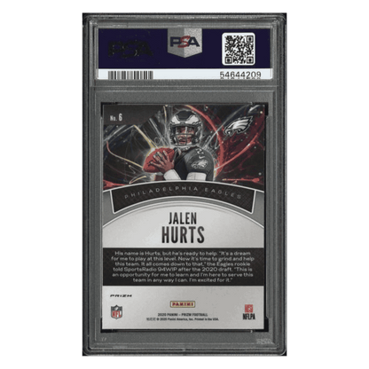 Jalen Hurts PSA 10 2020 Panini Prizm Illumination Rookie RC Card #6