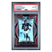 Caleb Williams PSA 10 2024 Panini Select Maroon Prizm Rookie RC #d/ 149 Card #25