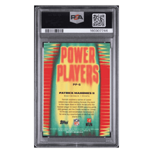 Patrick Mahomes PSA 8 2025 Topps Chrome Power Players Yellow Refractor #d/ 275 Card #6