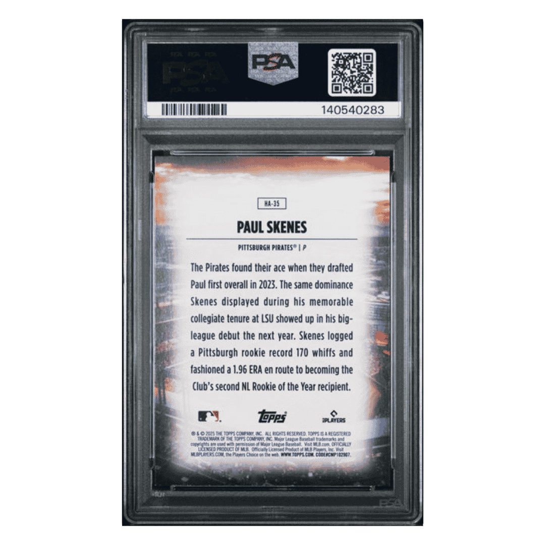 Paul Skenes PSA 8 2025 Topps Home Field Advantage Case Hit Card #HA35