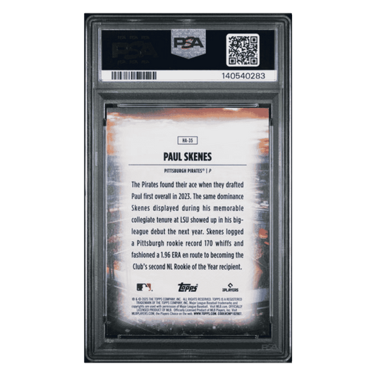 Paul Skenes PSA 8 2025 Topps Home Field Advantage Case Hit Card #HA35
