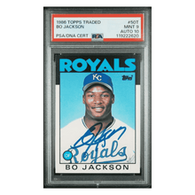 Bo Jackson PSA 9 1986 Topps Traded Autograph Card #50T
