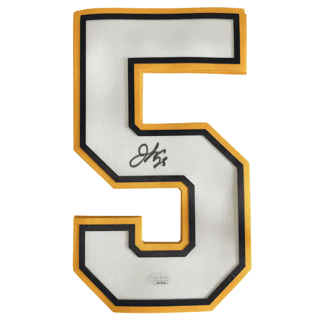 Jordan Kyrou St Louis Blues Autographed White/ Yellow Loose Jersey #5 - JSA COA
