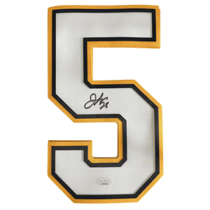 Jordan Kyrou St Louis Blues Autographed White/ Yellow Loose Jersey #5 - JSA COA