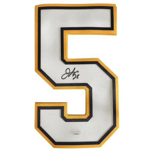 Jordan Kyrou St Louis Blues Autographed White/ Yellow Loose Jersey #5 - JSA COA