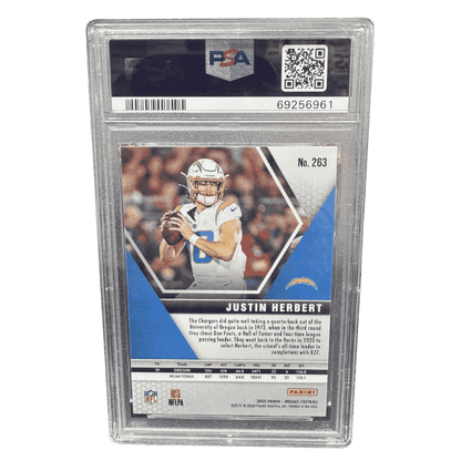 Justin Herbert PSA 8 2020 Panini Mosaic Rookie RC Card #263