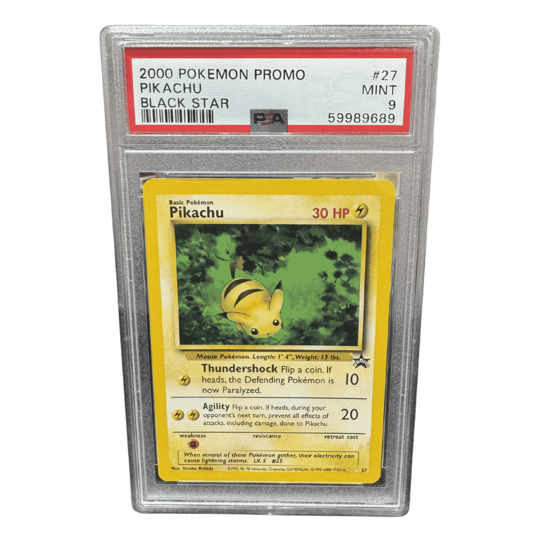 Pikachu PSA 9 2000 Pokemon Promo Black Star Card #27