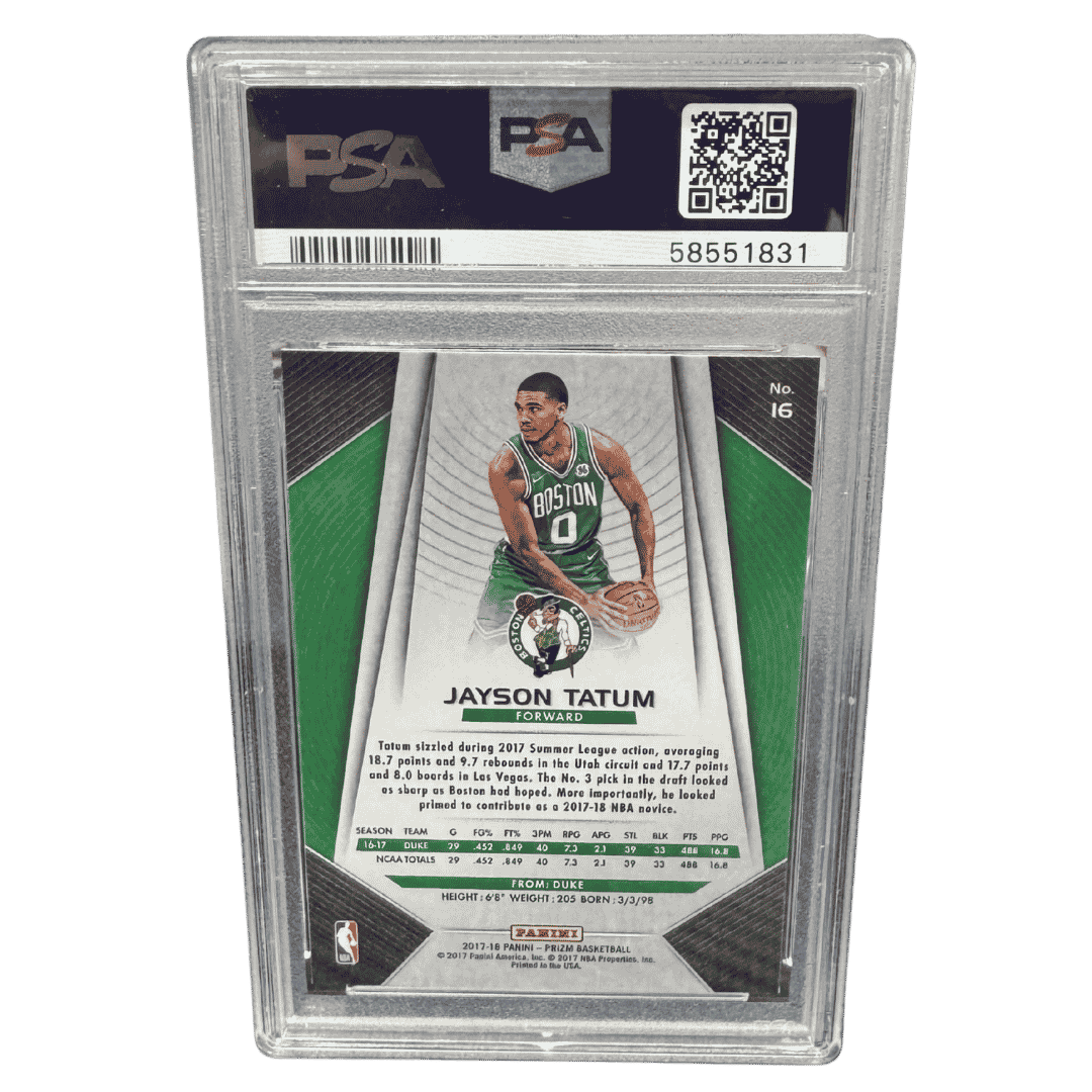 Jayson Tatum PSA 10 2017 Panini Prizm Rookie RC Card #16