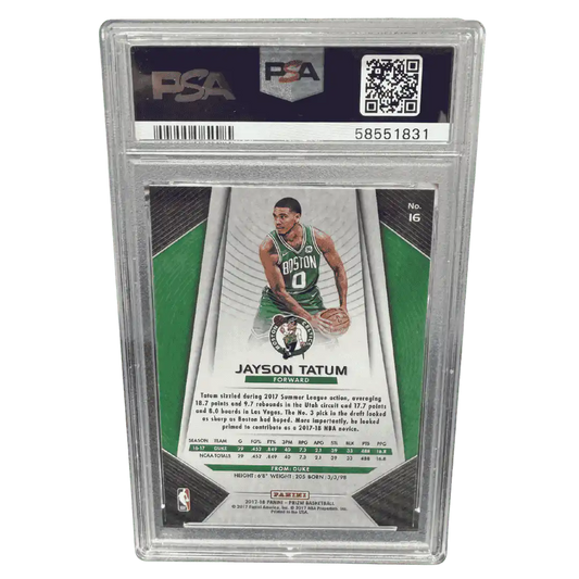 Jayson Tatum PSA 10 2017 Panini Prizm Rookie RC Card #16